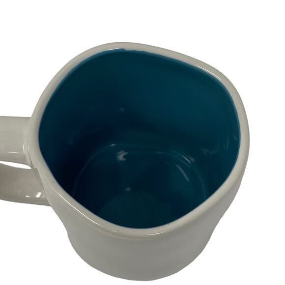 Rae Dunn Artisan Collection By Magenta PEEPS SAKE White Blue Ceramic Coffee Mug - Picture 6 of 7